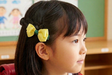 Classic Yellow and Forest Green Hair Bow Clips for Good Hope School (BS1666)