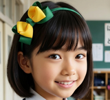 School Headband, Good Hope / Yellow and Forest Green (BSQ158）