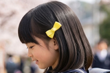 黄色蝴蝶结学校发夹/ 玛利曼小学发夹 / 德望学校发夹 (BS2004)