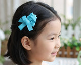 Elegant Rose School Hair Clips in Sky Blue (BS2234)