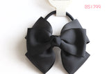Large Black Bow School Elastic Hair Tie(BS1799)