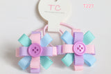 Hair Ties with Button, available in many colors (T227, T206, T213, T137, T168)
