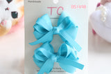 Lovely School Hair Clips in Sky Blue/ Maryknoll Convent School(one pair) (BS1498)