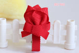 Rose School Hair Clips in Red (BS1940)