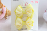 Yellow Tulle School Hair Clips of Marymount Primary School / Good Hope School (BS1722)