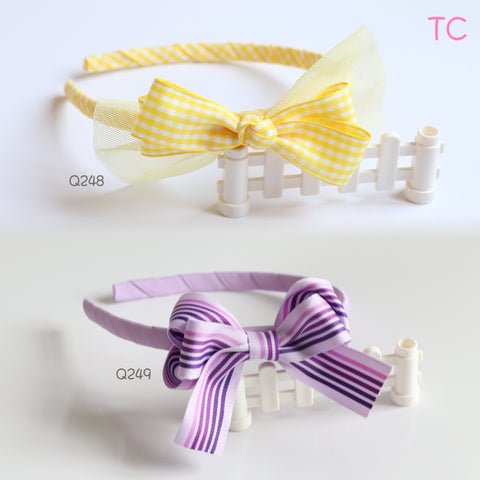 Gingham and Stripes Headbands (Q248-Q249)