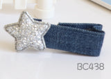 Demin Star and Crown Hair Clips (BC437-BC438)