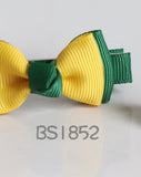 School Hair Accessories, Good Hope / Yellow and Dark Green (BS1851-BS1855)