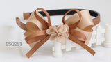 Brown School Hair Accessories, Brown (BSQ263-BSQ265)