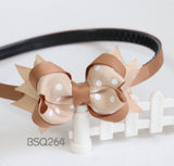 Brown School Hair Accessories, Brown (BSQ263-BSQ265)