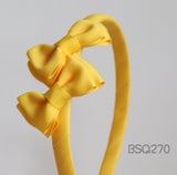 School Hair Accessories, Good Hope / Yellow and Dark Green (BSQ267-BSQ270)