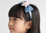 Demin Bow with Pink Star Headband (Q189)