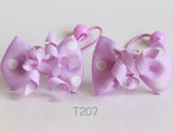 Polka-dot Korker Hair Ties (pink/ purple) (T209, T207, T148)