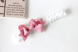 Elegant Pink Bow Baby Headband (BB159)