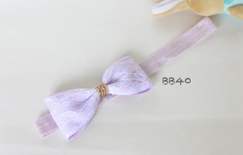 Classic Purple Bow Baby Headband (BB40)