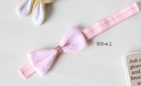 Classic Pink Bow Baby Headband (BB41)