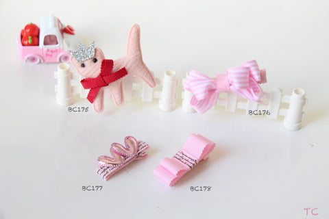 Pink Baby Hair Clips (BC175-BC178)