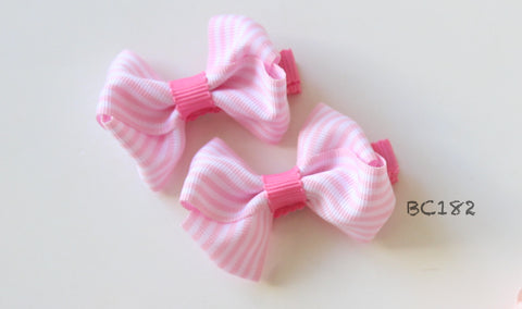 Pink Baby Hair Clips Twinset (BC182-BC184)