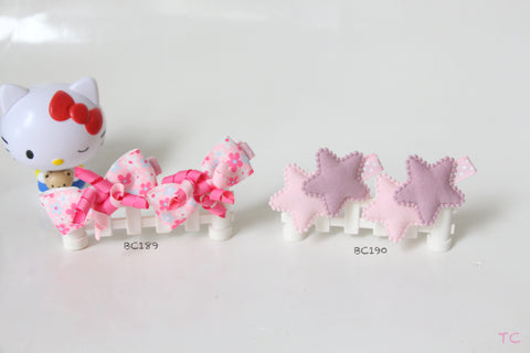 Pink Baby Hair Clips Twinset (BC189-BC190)