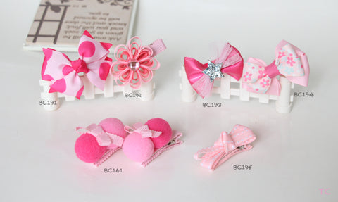 Pink Baby Hair Clips (BC191-BC195)