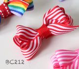 Classic Striped Bow Baby Hair Clips (BC211-BC220)