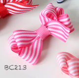 Classic Striped Bow Baby Hair Clips (BC211-BC220)