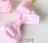 Classic Striped Bow Baby Hair Clips (BC211-BC220)