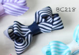 Classic Striped Bow Baby Hair Clips (BC211-BC220)