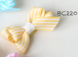 Classic Striped Bow Baby Hair Clips (BC211-BC220)