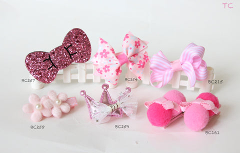 Pink Baby Hair Clips (BC257-BC259)