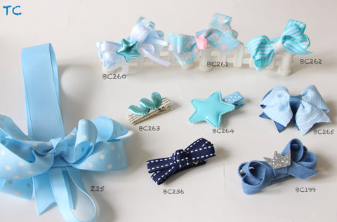 Blue Baby Hair Clips (BC260-BC265)