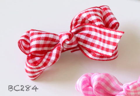 Colorful Gingham Baby Hair Clips (BC284-BC290)