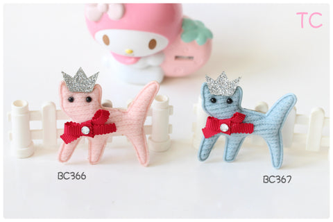 Cute Pink and Blue Cat Baby Hair Clips (BC366-BC367)