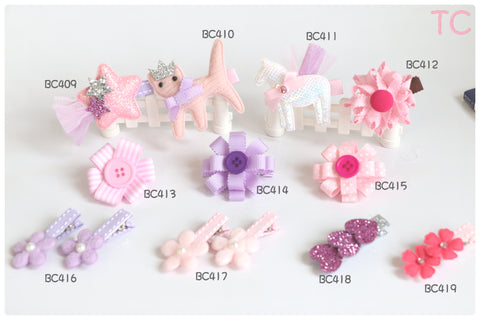 Pink and Purple Baby Hair Clip Set (BC409-BC419)