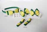 School Hair Accessories, Yellow/ Dark Green/ Good Hope (BS1025-BS1026)