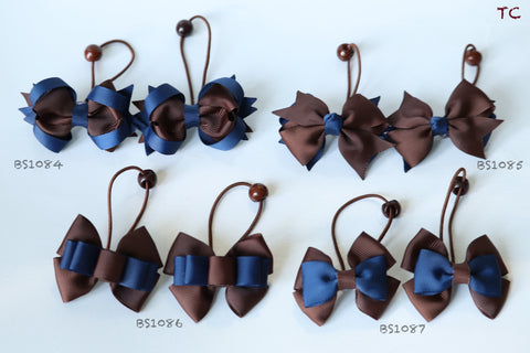 Brown School Hair Accessories, Brown (BS1084-BS1087)