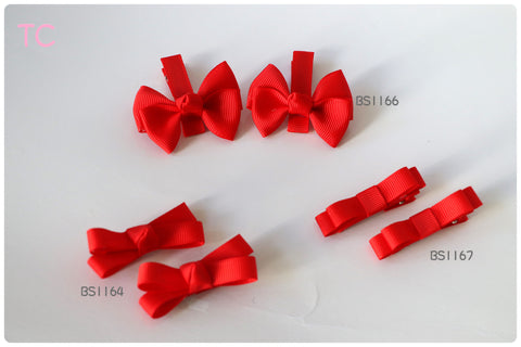 School Hair Accessories, Red (BS1166-BS1167)