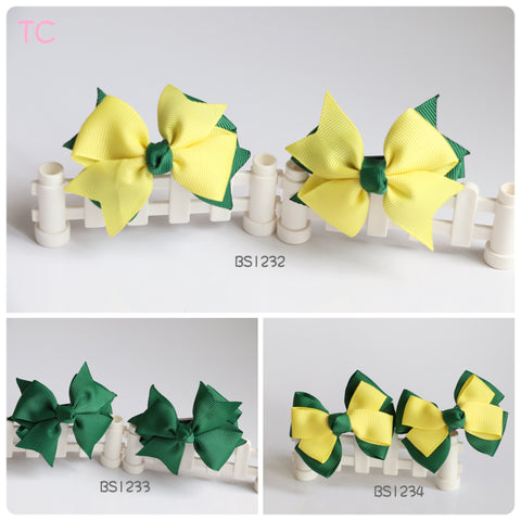 School Hair Accessories, Yellow/ Dark Green/ Good Hope (BS1232-BS1234)