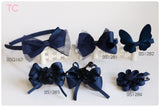 School Hair Accessories, Navy (BS1281-BS1284)