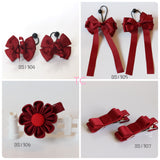 School Hair Accessories, Burgundy (BS1304-BS1307)