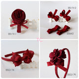 School Hair Accessories, Burgundy (BS1311-BS1312)