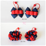 School Hair Accessories, Navy and Red (BS1333-BS1334)