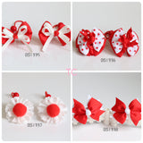 School Hair Accessories, Red (BS1135-BS1138)