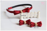 School Hair Accessories, Burgundy (BS1357)