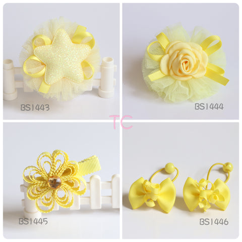 School Hair Accessories, Yellow/ Marymount Primary School/ Good Hope School (BS1443-BS1446)