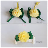 School Hair Accessories, Yellow/ Dark Green/ Good Hope (BS1449-BS1450)