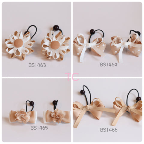 School Hair Accessories, Orange/ Beige/ HKUGAP/ St Mary (BS1463-BS1466)