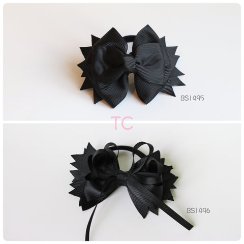 School Hair Accessories, Black (BS1495-BS1496)