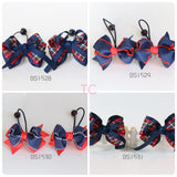 School Hair Accessories, Navy and Red (BS1528-BS1531)