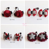 School Hair Accessories, Burgundy (BS1532-BS1535)